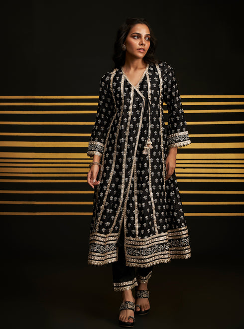 Patola Anarkali Kurta Set