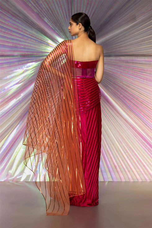 Metallic Ombre Saree