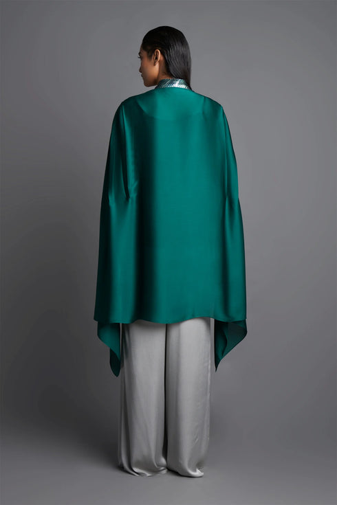 Metallic Panelled Cape