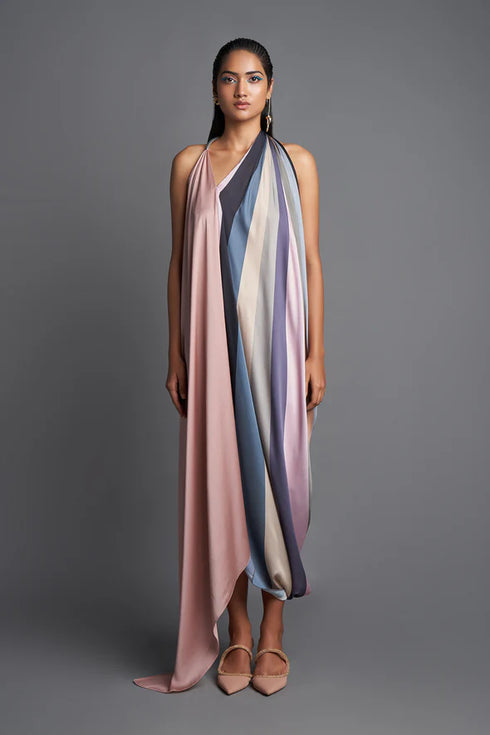 Asymmetric Draped Dress