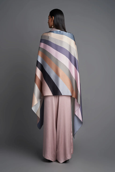 Metallic Draped Cape