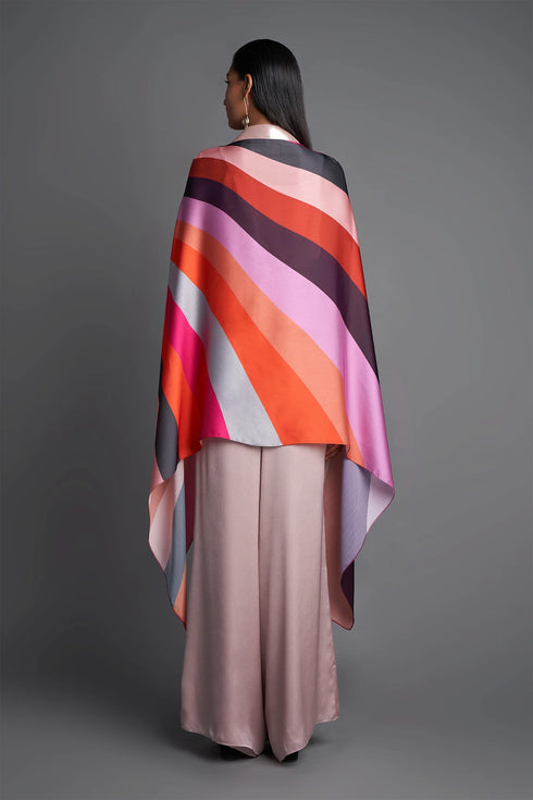 Metallic Draped Cape