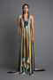 Metallic Draped Dress