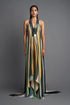Metallic Draped Dress