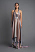 Metallic Draped Dress