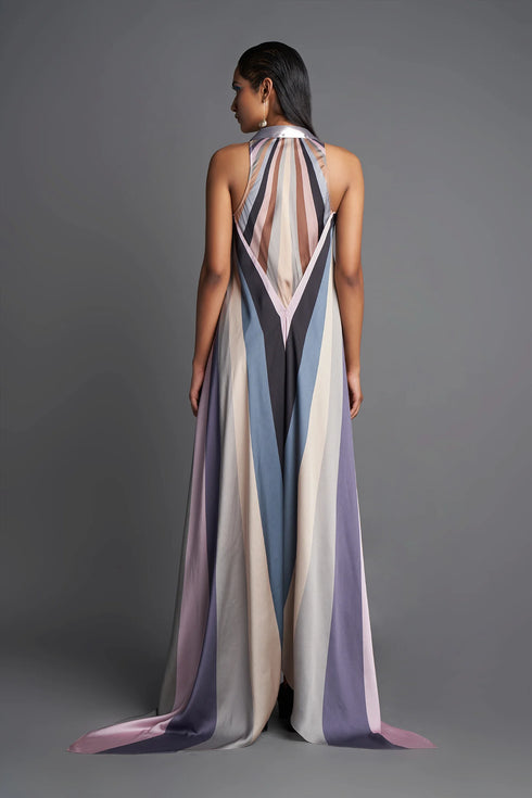 Metallic Draped Dress