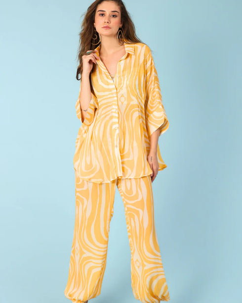 Athena Striped Yellow & White