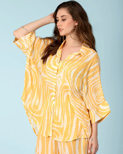 Athena Striped Yellow & White