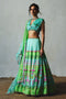 Aqua Chiffon Lehenga Set