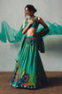 Aqua Chiffon Lehenga Set