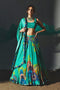 Aqua Chiffon Lehenga Set