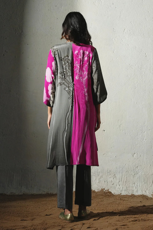 Pink Crepe Handwork Co-Ord Set