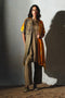Orange Crepe & Linen Silk Handwork Co-Ord Set