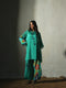 Aqua Chiffon & Shantoon Co-Ord Set