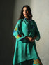 Aqua Chiffon & Shantoon Co-Ord Set