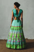 Aqua Chiffon Lehenga Set