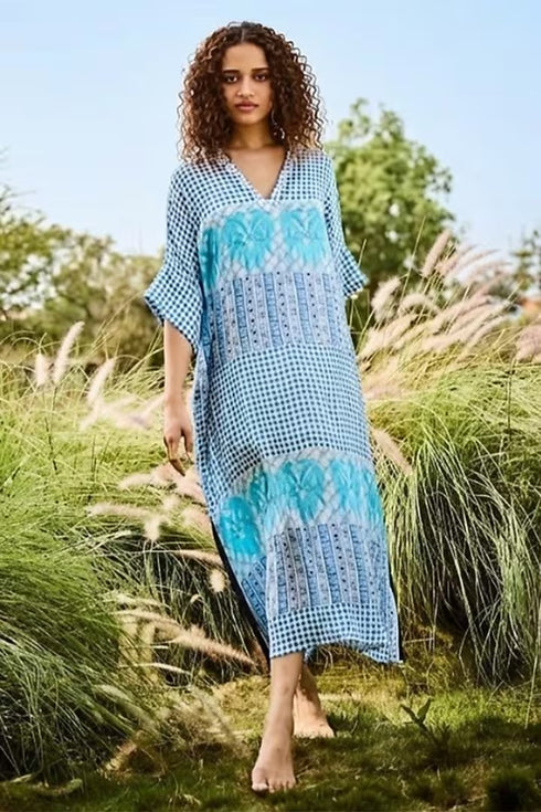 Printed Chiffon Kaftan