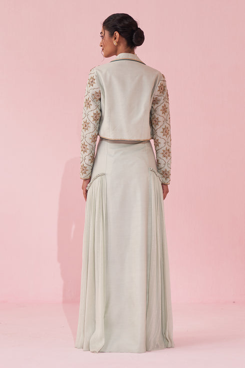 Gaarvi Pale Blue Lehenga Set
