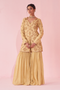 Gazal Yellow Sharara Set