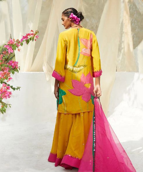 Yellow Sharara Set