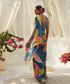 Blue Pre-Draped Saree