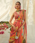 Peach Pre-Draped Saree