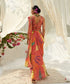 Peach Pre-Draped Saree