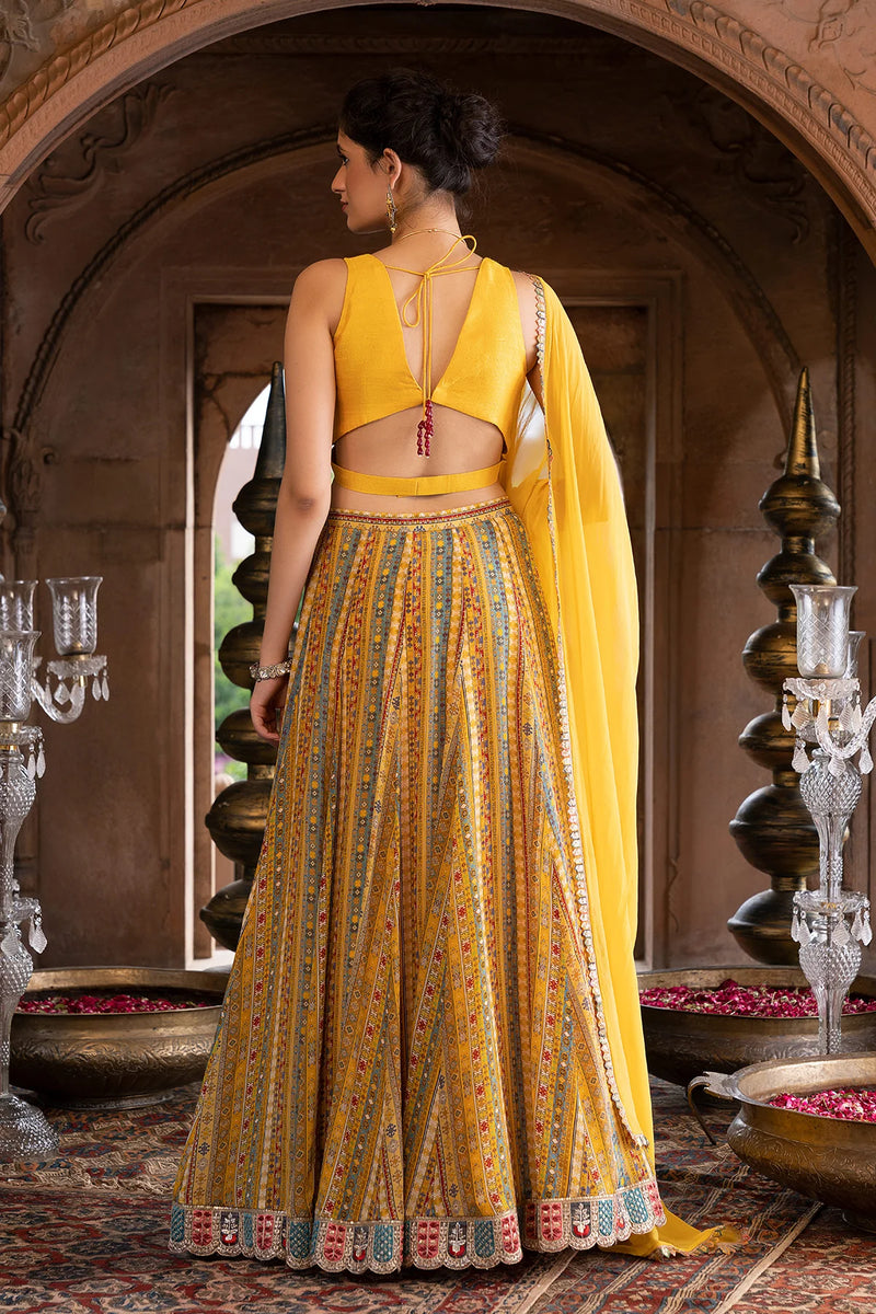 Yellow Lyana Lehenga set