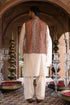 Beige Kurta Set With Bundi