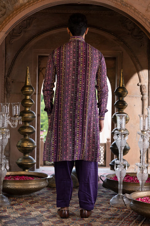Purple Kurta Set