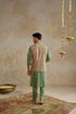 Jade Kurta Set With Printed Jacket