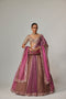 Mud Mauve Multicolor Lehenga With Elbow Sleeve Blouse