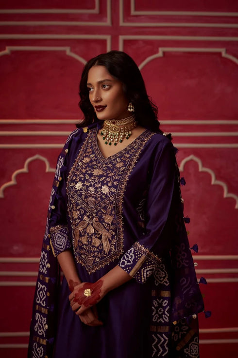 Gharchola Saarang Kurta Set