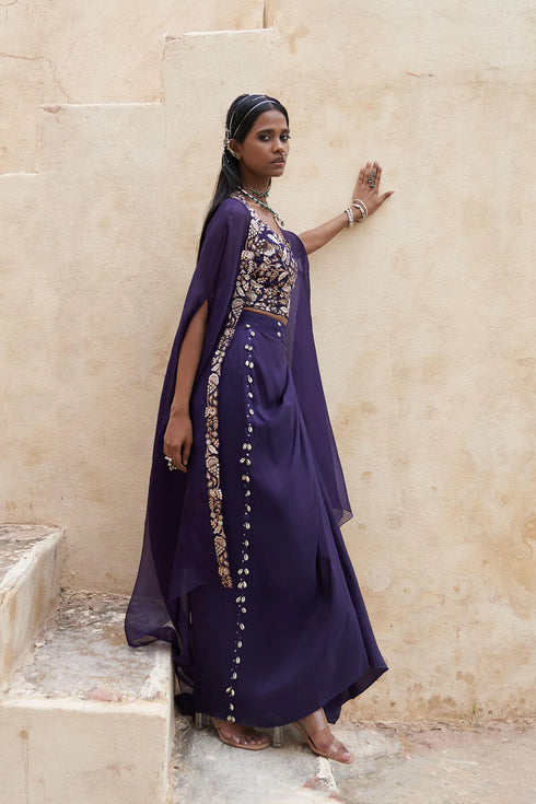 Royal Violet Skirt Set