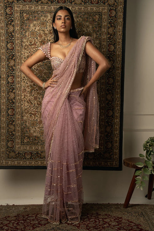 Lilac Saree