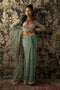 Dusky Turquoise Saree
