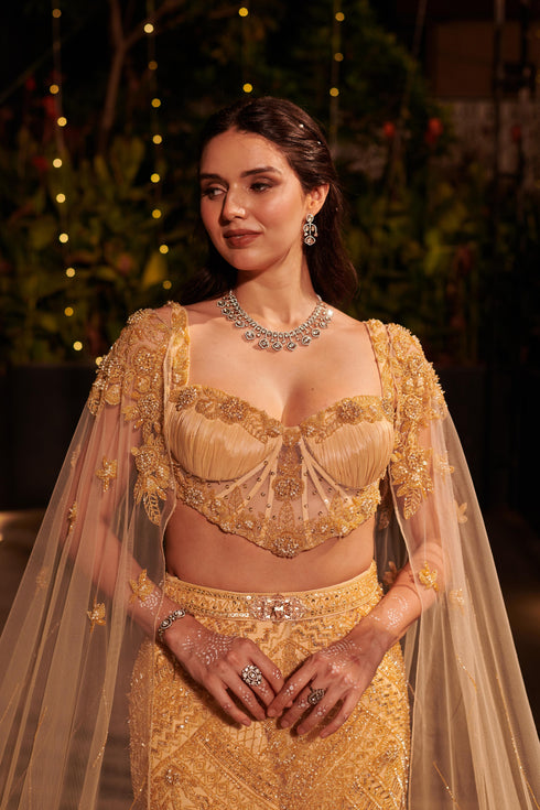 Champagne Gold Lehenga Set