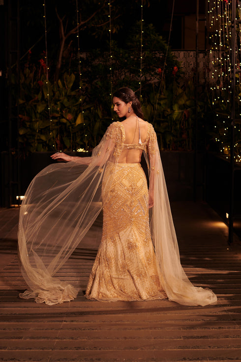 Champagne Gold Lehenga Set