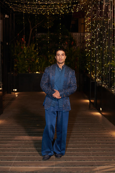 Navy Blue Jacket Set