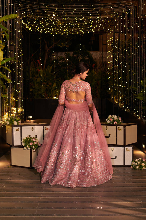 Flamingo Pink Lehenga Set
