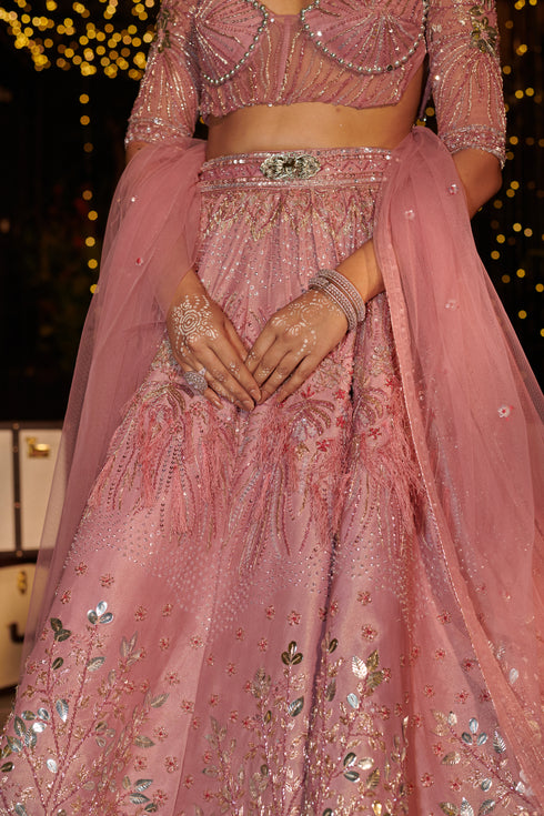 Flamingo Pink Lehenga Set