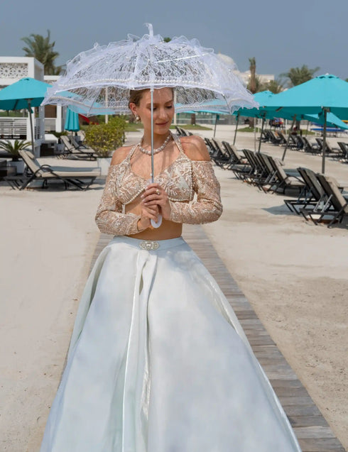 Ivymist Spring Mint Lehenga set