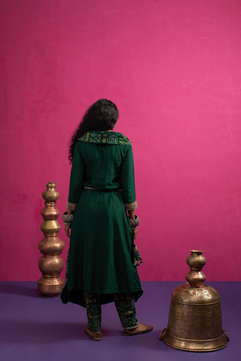 Peacock Drape Dupatta Kurta Set