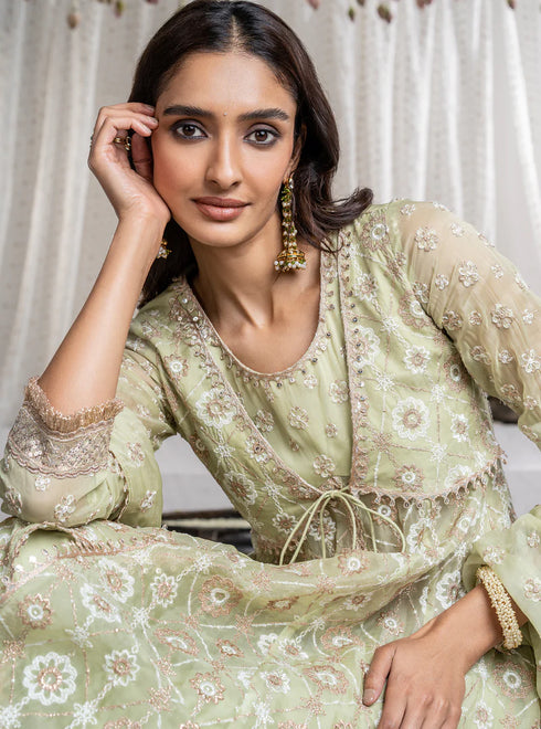 Ghoomar Anarkali Kurta with Ghoomar Pants