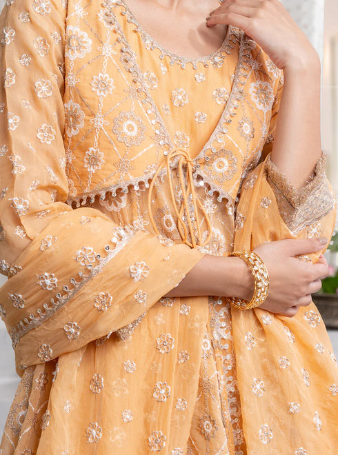 Ghoomar Anarkali Kurta with Ghoomar Pants