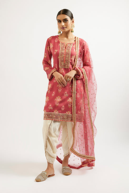 Moulika Dhoti Set - Red