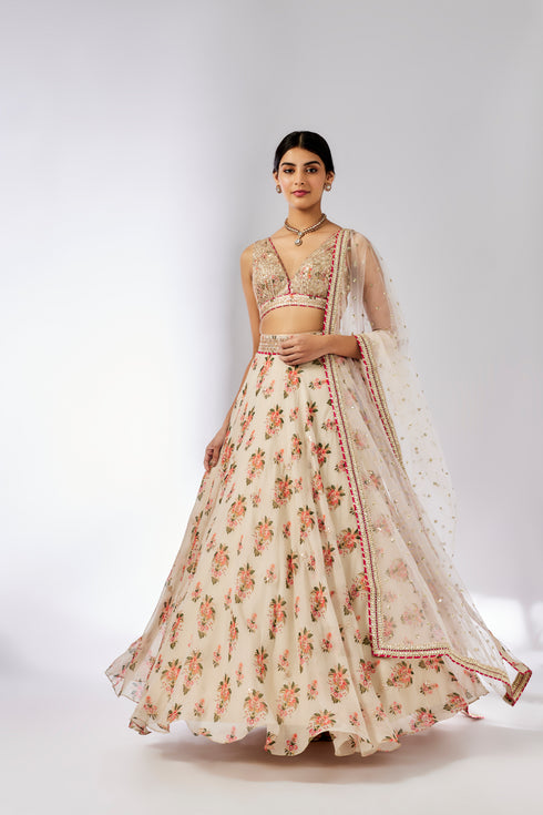 Esha Lehenga Set - Ivory