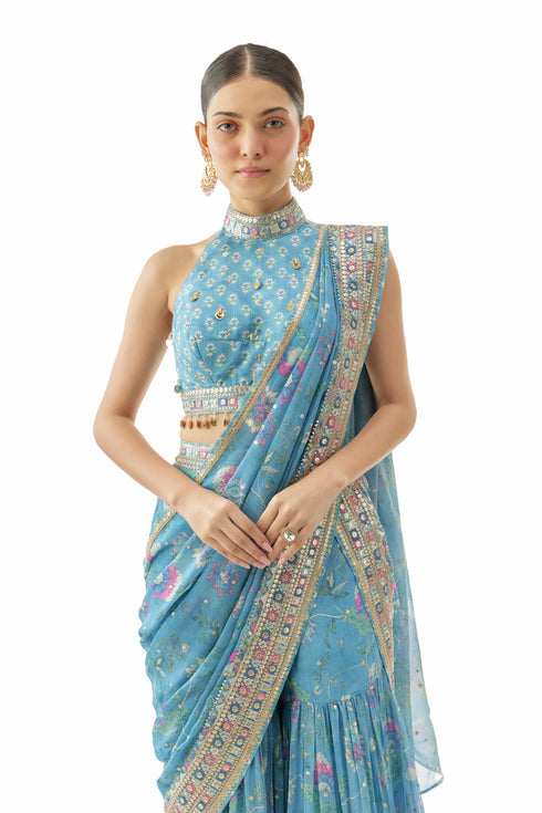 Pakhi Sharara Saree Set