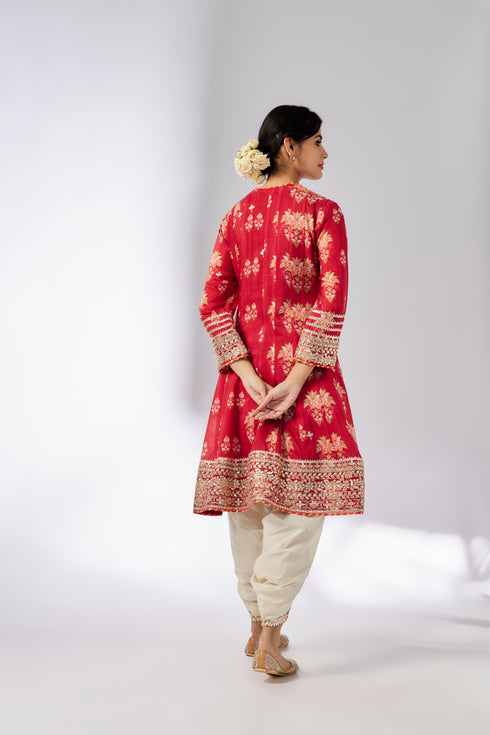 Ekta AG Dhoti Set - Red