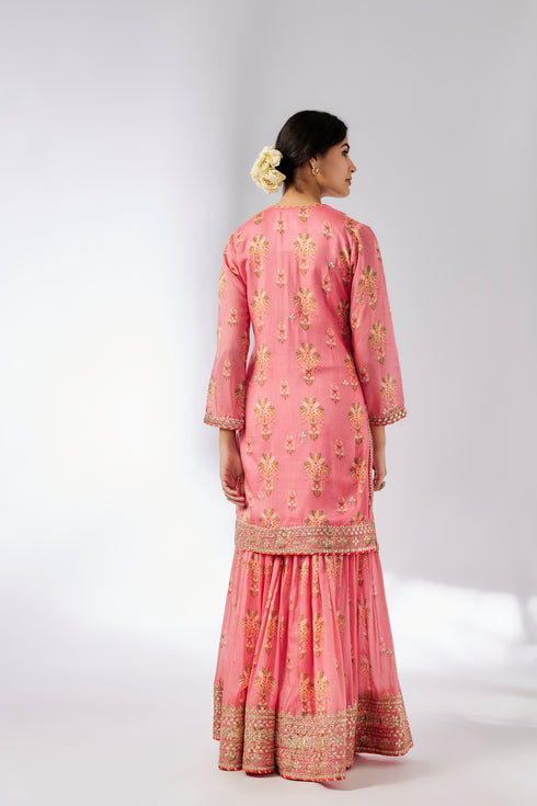 Sadhna Sharara Set - Pink